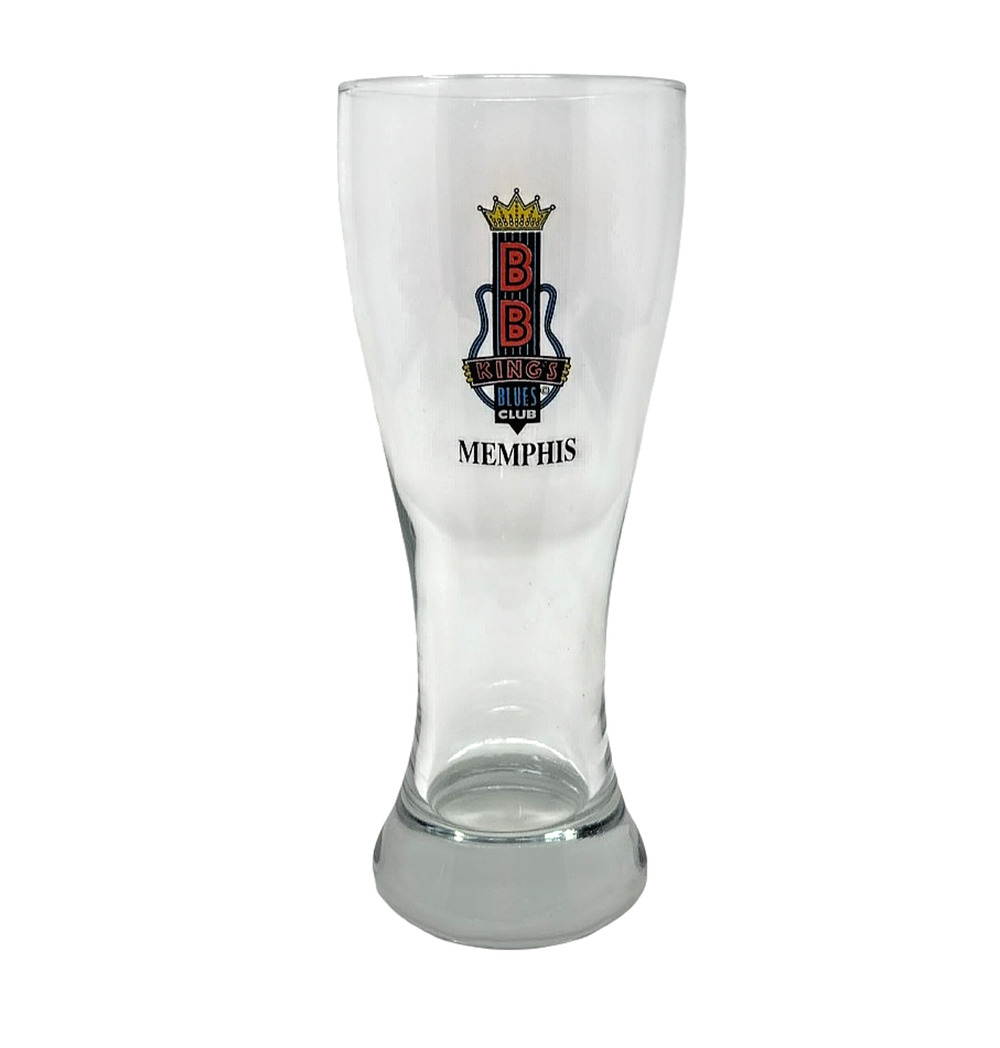 B.B. King's Blues Club Memphis Logo Pilsner Beer Glass 8.5"